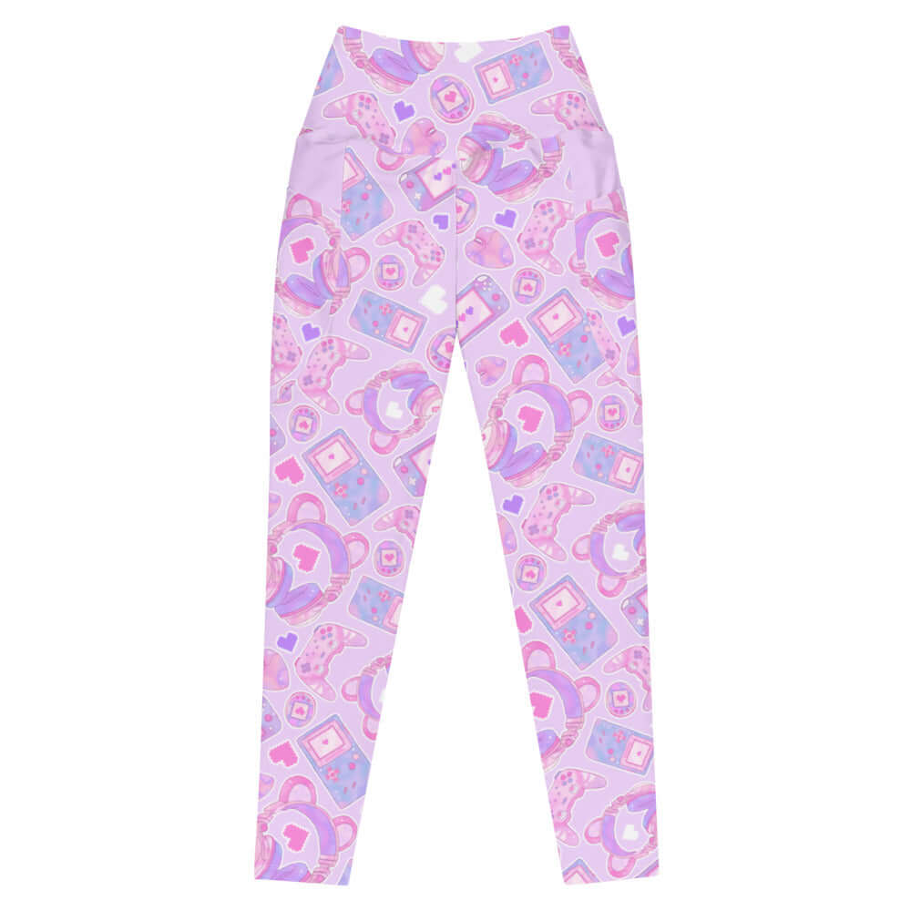 Stylish Premium Gamer Girl Leggings in playful patterns, perfect for workouts and showcasing your unique style.