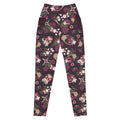Stylish Premium Gothic Teddy Leggings with a dark floral pattern and high-waisted cut for ultimate comfort and flair.