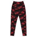 Stylish Premium Higanbana Leggings with a high-waisted cut, perfect for yoga and gym workouts.