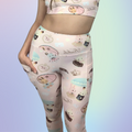 Buttery soft Premium Parasol Bunny Leggings with a high-waisted cut and cute bunny design, featuring two side pockets.
