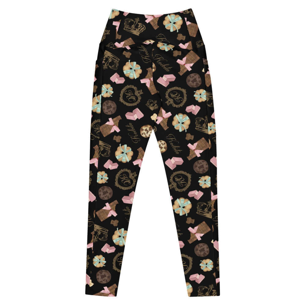 Stylish Premium Royal Cookie Leggings with a high-waisted cut, perfect for workouts or lounging comfortably.