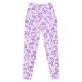 Premium Sea Princess Leggings showcase vibrant seashell and starfish patterns, perfect for mermaid-inspired style.