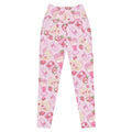 Stylish Premium Strawberry Leggings with vibrant fruit print, high-waisted cut, and convenient side pockets.