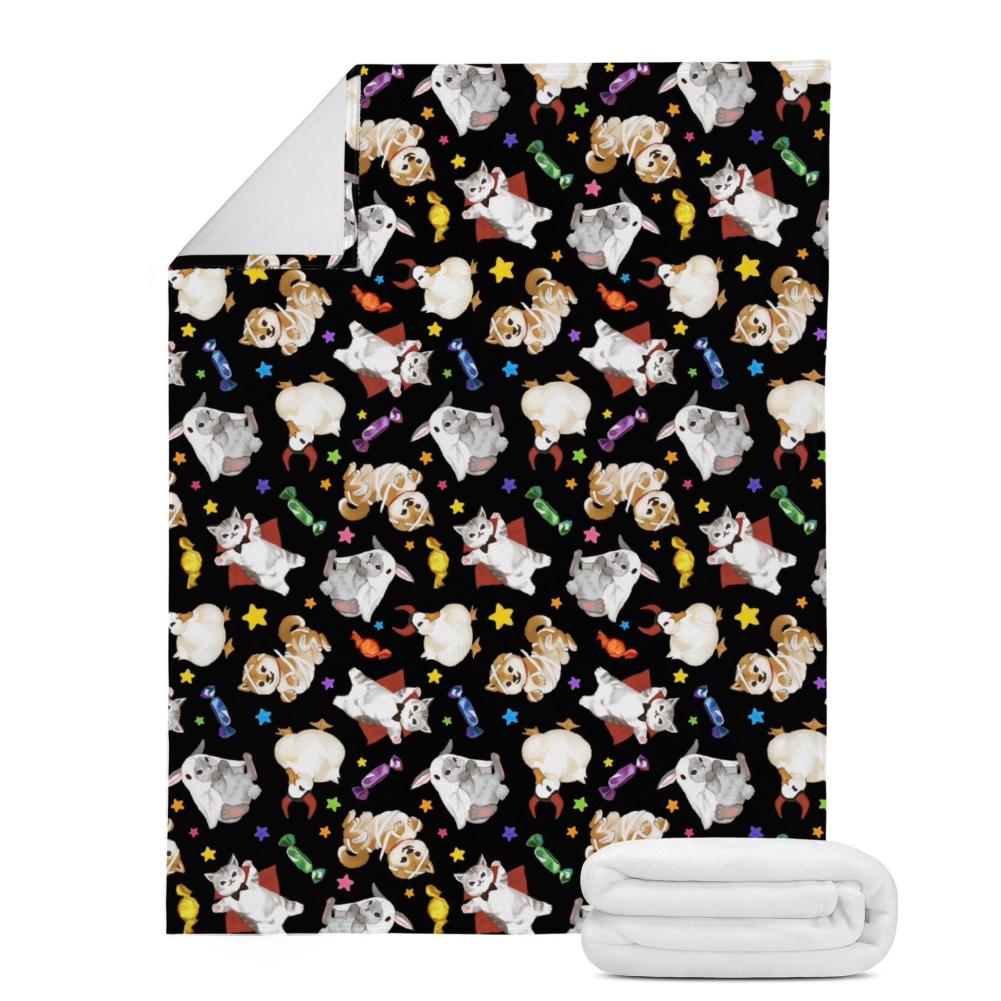 Trick or Treaters Blanket (Black) | Koibito Clothing.