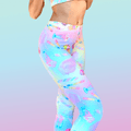 Colorful Rainbow Candy Leggings featuring sweet designs of candy and ice cream, perfect for playful, stylish outfits.