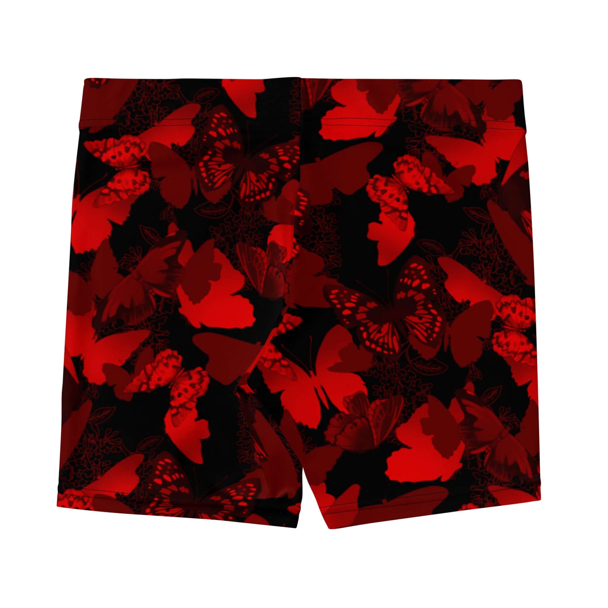 Stylish Butterfly Shorts in red and black, perfect for lounging or workouts. Pair them with a cute top for a playful look!