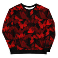Colorful Butterfly Sweatshirt featuring vibrant butterfly silhouettes, perfect for a unique and cozy style.