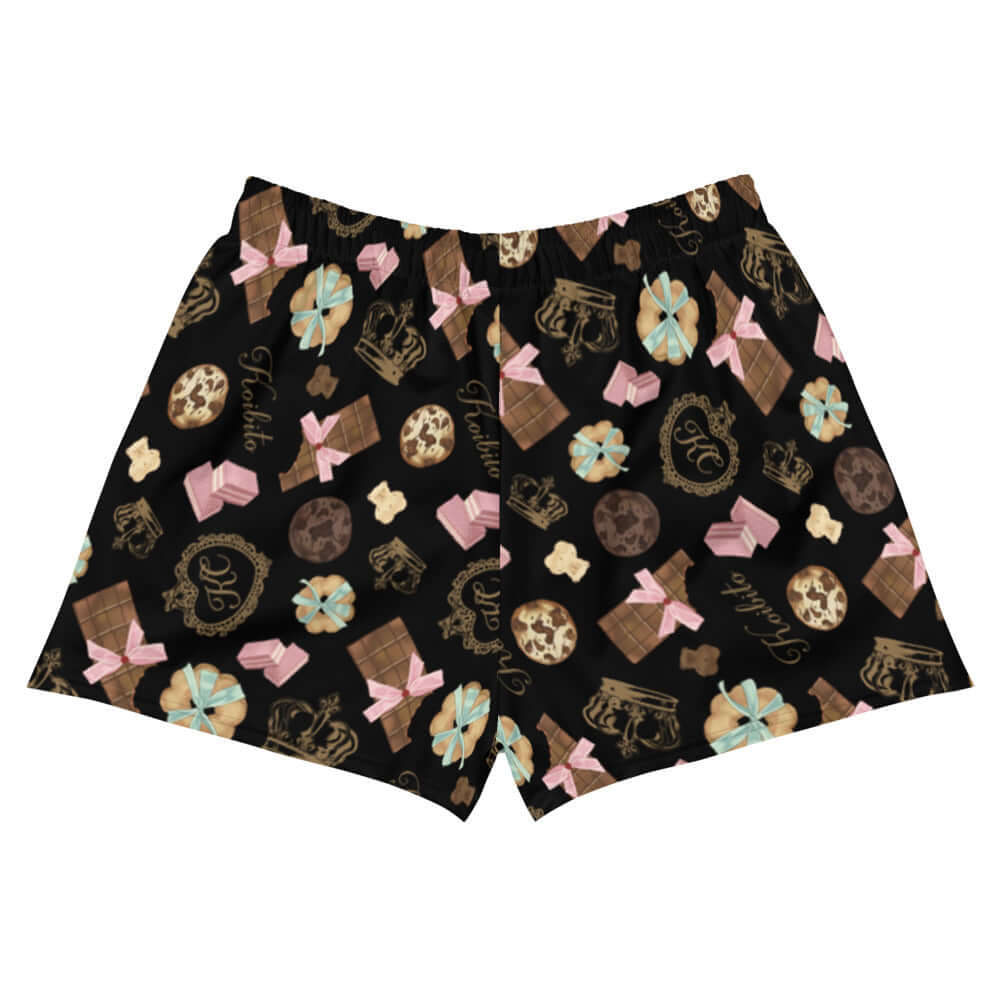 Royal Cookie Athletic Short Shorts featuring a playful cookie design, perfect for comfort and mobility during workouts.