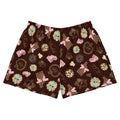 Stylish Royal Cookie Athletic Short Shorts featuring a fun chocolate-themed design for ultimate comfort and mobility.