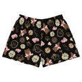 Royal Cookie Athletic Short Shorts feature a fun pattern, offering comfort and mobility for stylish workouts.