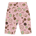 Royal Cookie Biker Shorts feature a playful design, perfect for pairing with crop tops and sports bras.