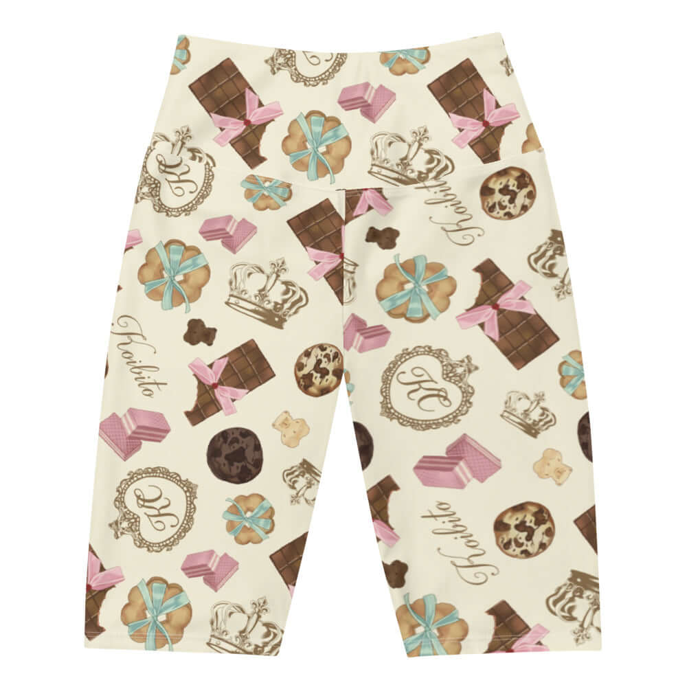 Royal Cookie Biker Shorts feature a fun, colorful design perfect for stylish comfort and mobility with any outfit.