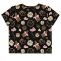 Royal Cookie Crop Top features a playful design perfect for summer picnics and tea parties, adding sweet style to any outfit.