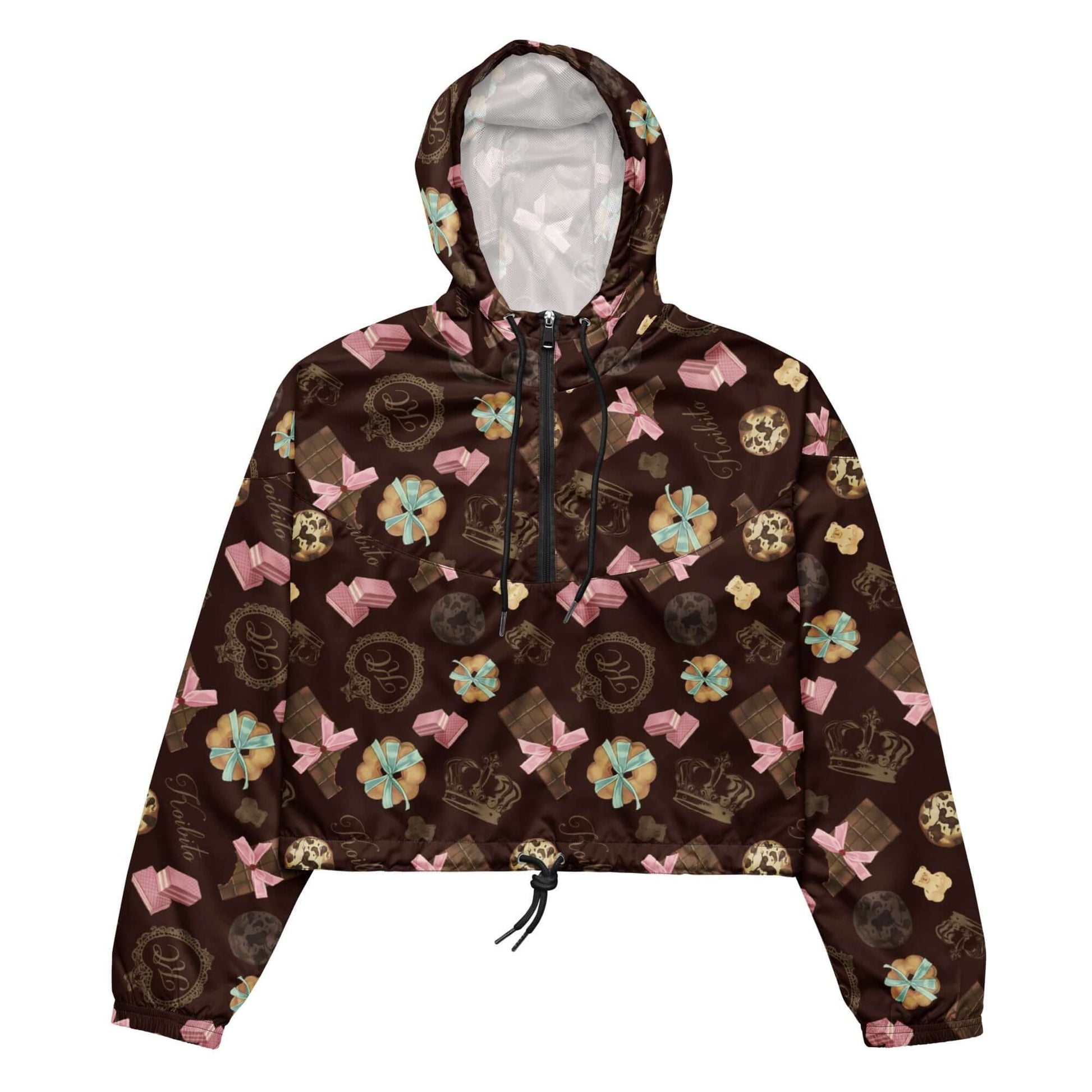 Stylish Royal Cookie cropped windbreaker, waterproof and lightweight, perfect for adventurous hikes and outdoor activities.