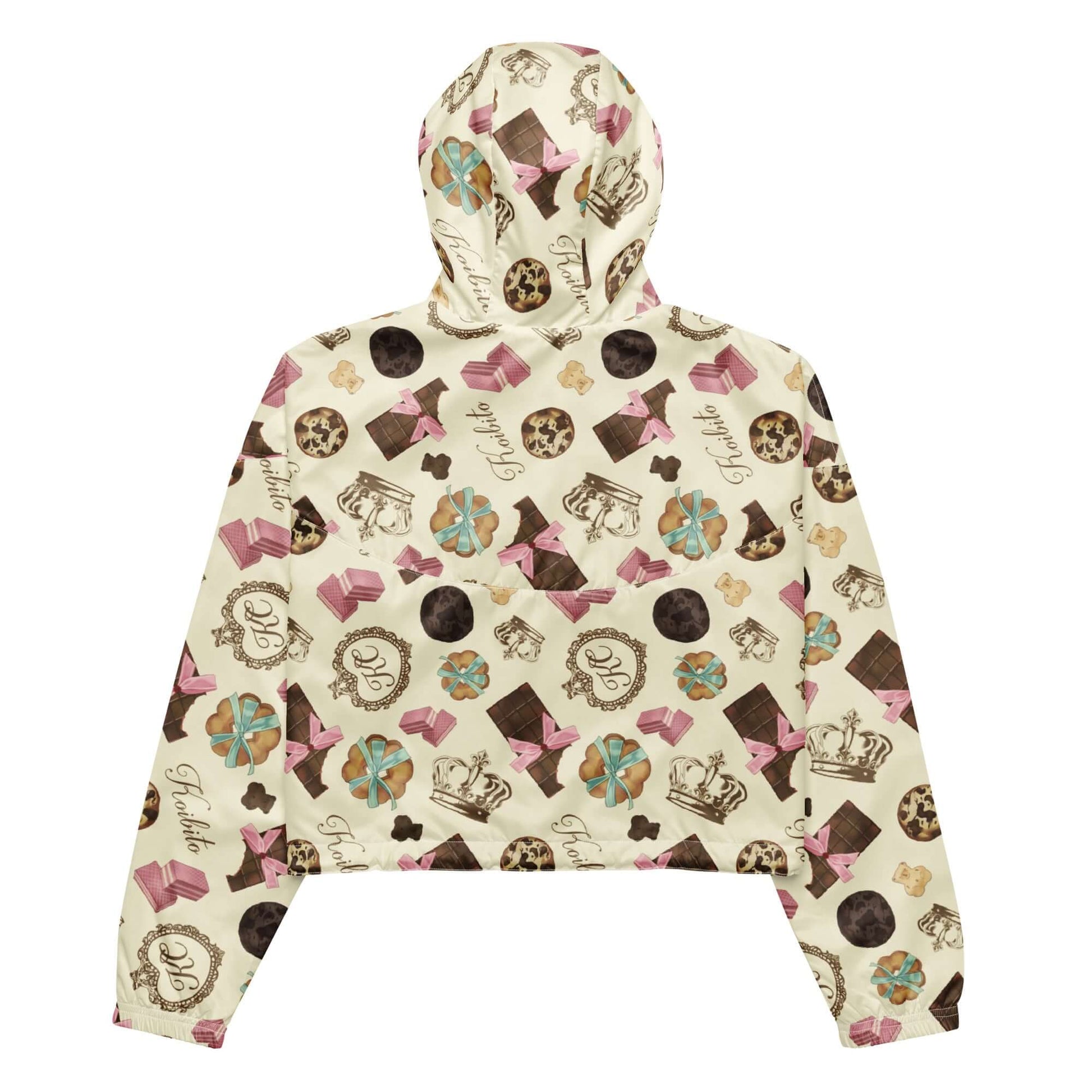 Stylish and lightweight, the Royal Cookie cropped windbreaker features a fun print, perfect for any adventure.
