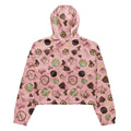 Stylish Royal Cookie cropped windbreaker featuring a playful print, perfect for outdoor adventures and lightweight protection.