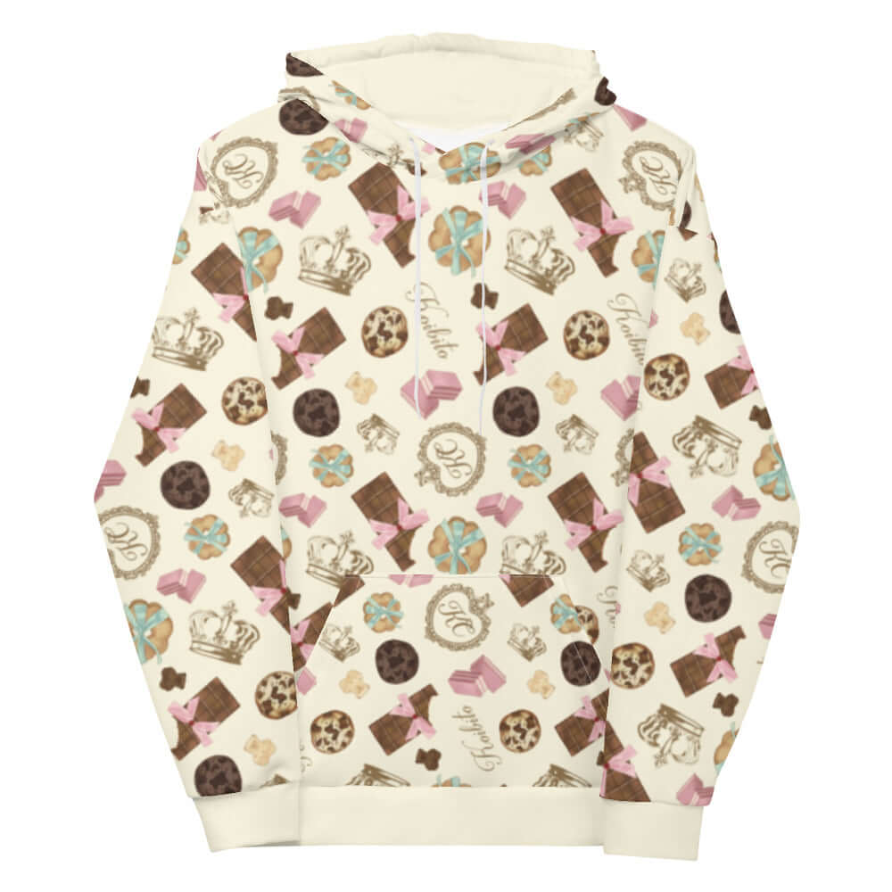 Cozy Royal Cookie Hoodie featuring a vibrant cookie print, perfect for chocolate lovers and casual wear.