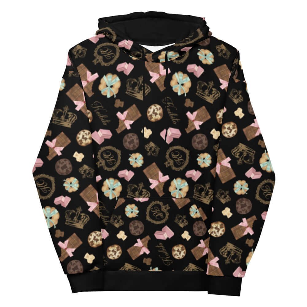 Comfy Royal Cookie Hoodie featuring a vibrant cookie print, perfect for chocolate lovers from your favorite store.