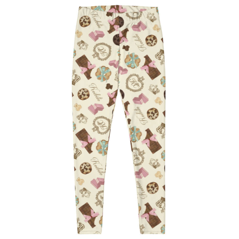 Stylish Royal Cookie Leggings featuring a fun dessert print, perfect for workouts or lounging in comfort.