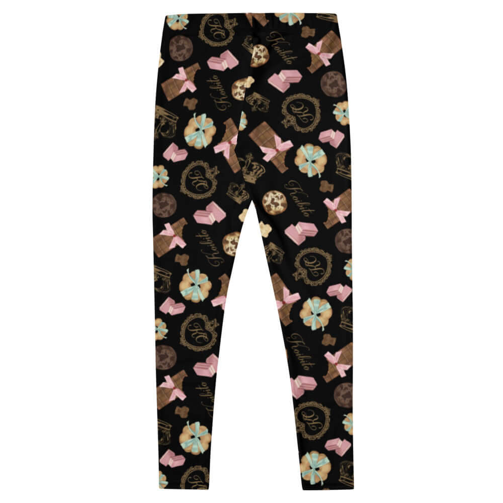 Stylish Royal Cookie Leggings featuring a fun cookie pattern, perfect for workouts or lounging at home.