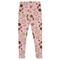 Stylish Royal Cookie Leggings feature a whimsical dessert print, perfect for gym or lounging in comfort.