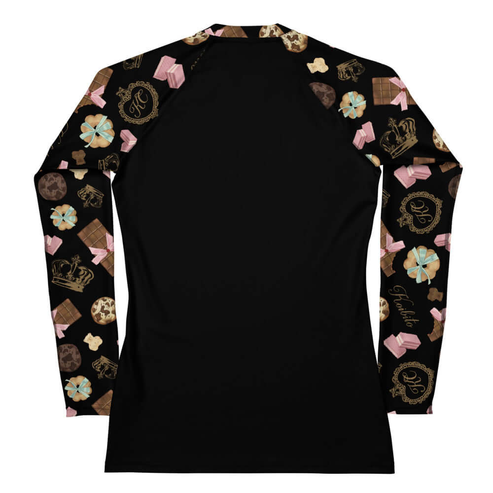 Stay protected during sports in the Royal Cookie Rash Guard, featuring a stylish all-over print and slim fit for comfort.