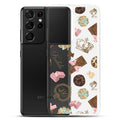 Sleek Royal Cookie Samsung® Clear Case featuring cookies and chocolates, perfect for protecting your phone stylishly.