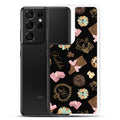Sleek Royal Cookie Samsung® Clear Case displays a fun chocolate and cookie design, perfect for protecting your phone.