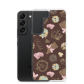 Sleek Royal Cookie Samsung® Clear Case featuring a delightful chocolate and cookie design, perfect for protection.