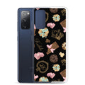 Stylish Royal Cookie Samsung® Clear Case featuring a fun cookie and chocolate design for optimal phone protection.