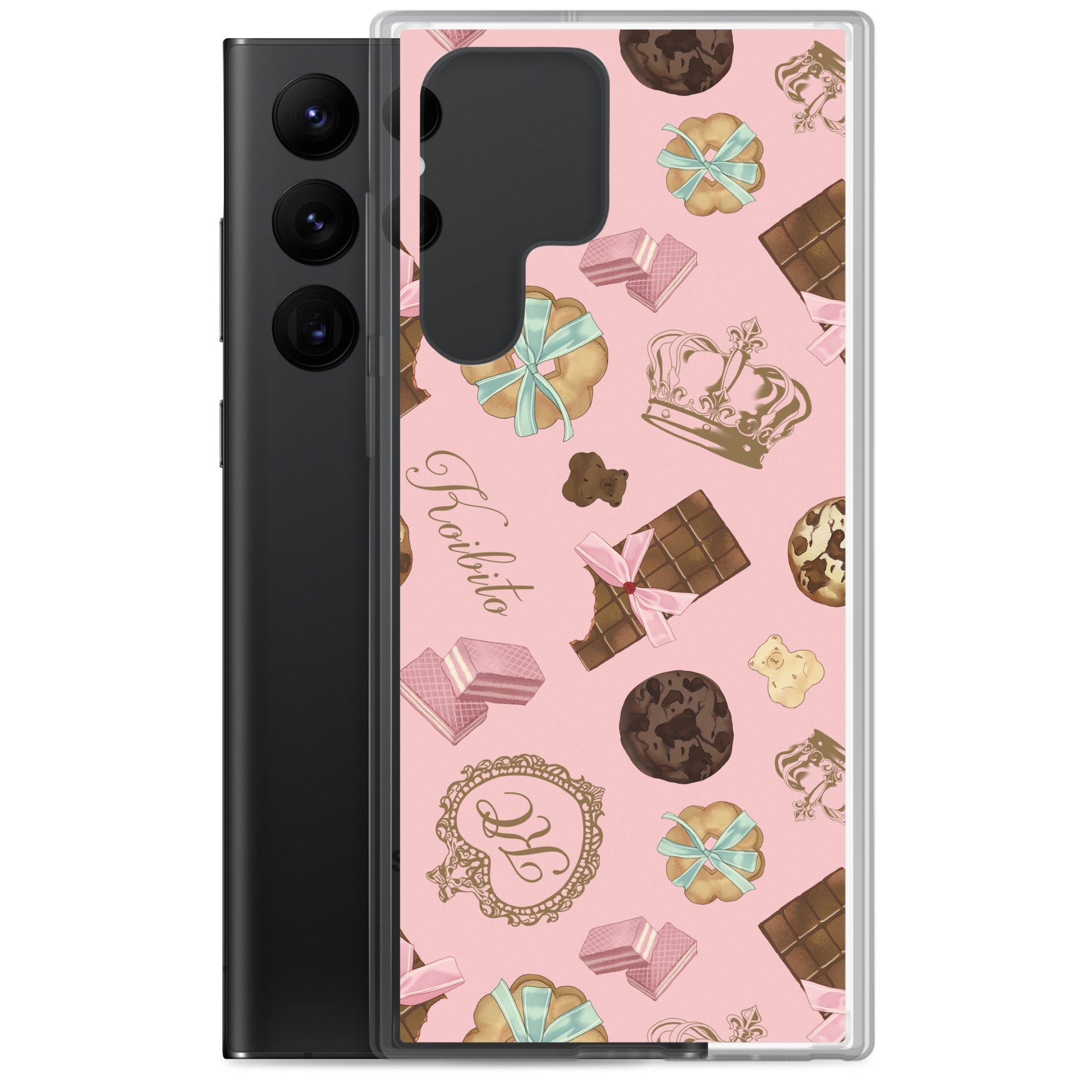 Stylish Royal Cookie Samsung® Clear Case features fun cookie designs, protecting your phone while adding charm.