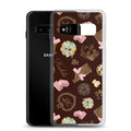 Stylish Royal Cookie Samsung® Clear Case featuring cookie and chocolate designs, perfect for protecting your phone.