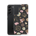 Stylish Royal Cookie Samsung® Clear Case featuring a fun dessert pattern, perfect for protecting your phone in style.