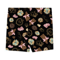 Stylish Royal Cookie Shorts featuring a fun dessert print, perfect for pairing with crop tops and sports bras.