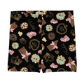 Stylish Royal Cookie Shorts with a fun dessert pattern, perfect for pairing with crop tops and sports bras.