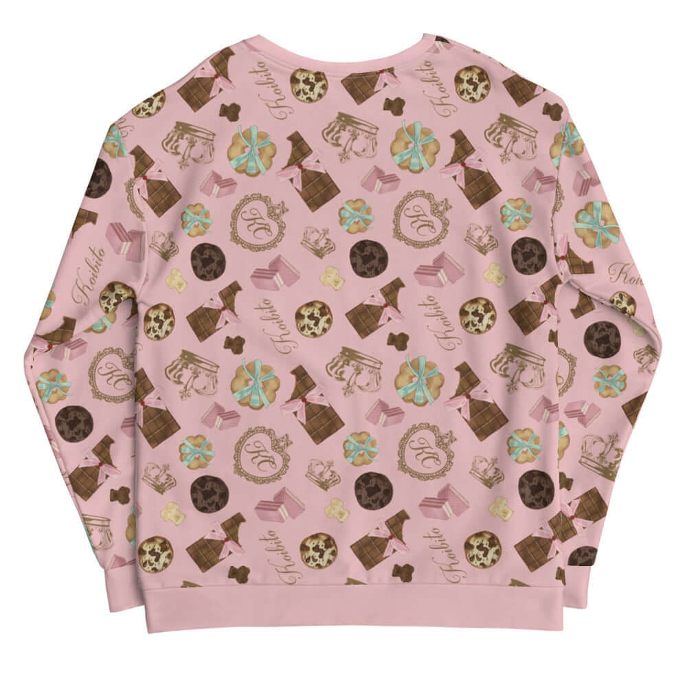 Stylish Royal Cookie Sweatshirt featuring a playful dessert print, perfect for casual outings or relaxing at home.