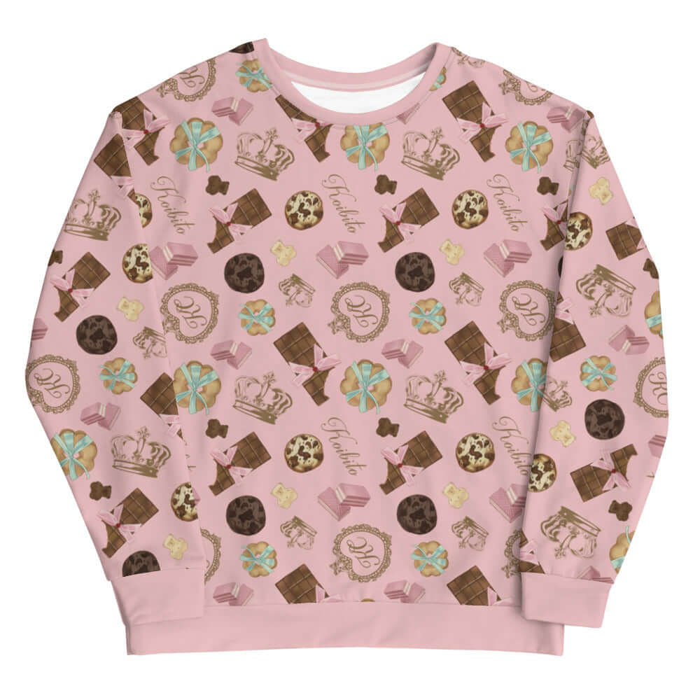 Stylish Royal Cookie Sweatshirt featuring a playful pattern, perfect for lounging or a night out.