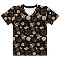 Playful Royal Cookie T-shirt featuring a vibrant chocolate pattern, perfect for stylish comfort on the go.
