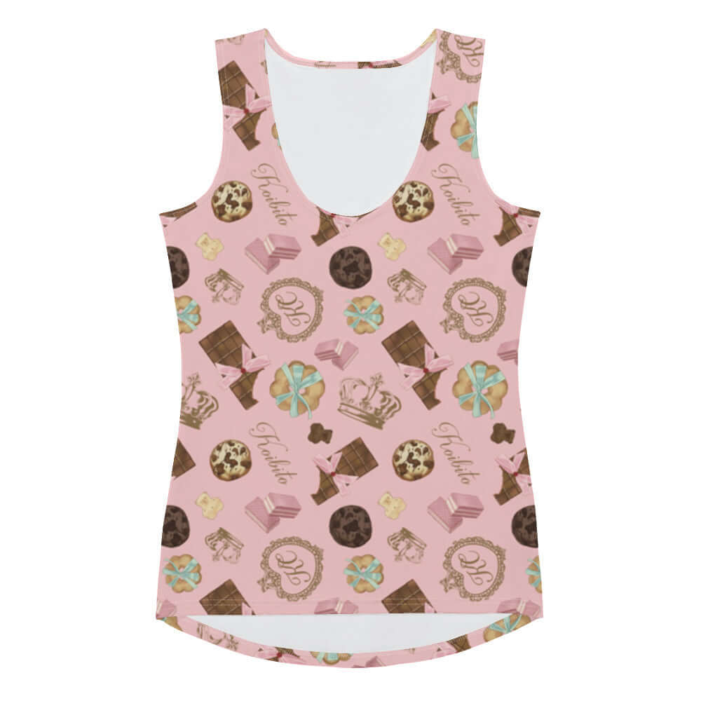 Delight in the playful design of the Royal Cookie Tank Top, perfect for a stylish, fun day out.