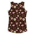 Stylish Royal Cookie Tank Top featuring a playful chocolate design, perfect for a fun day out.