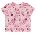 Delight in spring style with the Sakura Crop Top, featuring a vibrant floral design perfect for sunny outings.