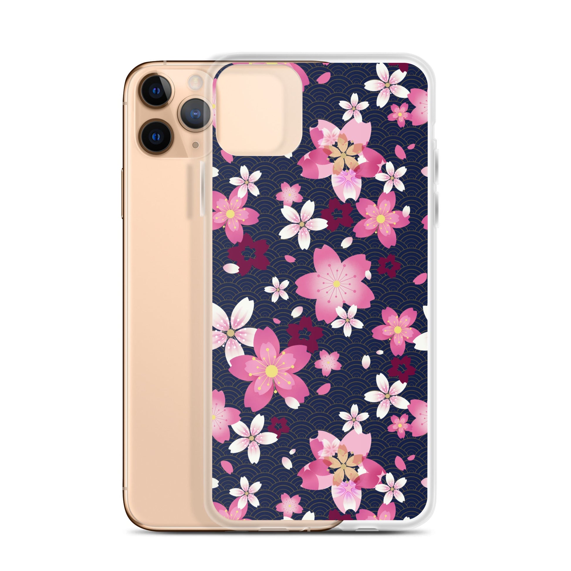 Sakura iPhone® Clear Case features floral design with flexible sides for easy access and solid protection against damage.