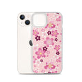 Sakura iPhone® Clear Case showcases a beautiful floral design, offering stylish protection against scratches and dirt.
