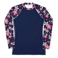 Sakura Rash Guard featuring a stylish floral design, perfect for active wear and sun protection.