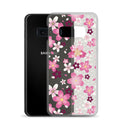 Sakura Samsung® Clear Case featuring elegant cherry blossom design, perfect for kawaii enthusiasts. Protect your phone stylishly.
