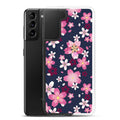 Sakura Samsung® Clear Case featuring vibrant cherry blossoms, protecting your phone with style and elegance.