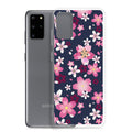 Sakura Samsung® Clear Case featuring vibrant cherry blossom design, perfect for kawaii aesthetic lovers.