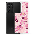 Sakura Samsung® Clear Case showcases a beautiful floral design, offering style and protection for your phone.