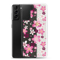 Sakura Samsung® Clear Case featuring vibrant cherry blossom design, perfect for kawaii aesthetics and everyday protection.