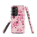 Sakura Samsung® Tough Case featuring vibrant floral design, providing style and protection for your device.